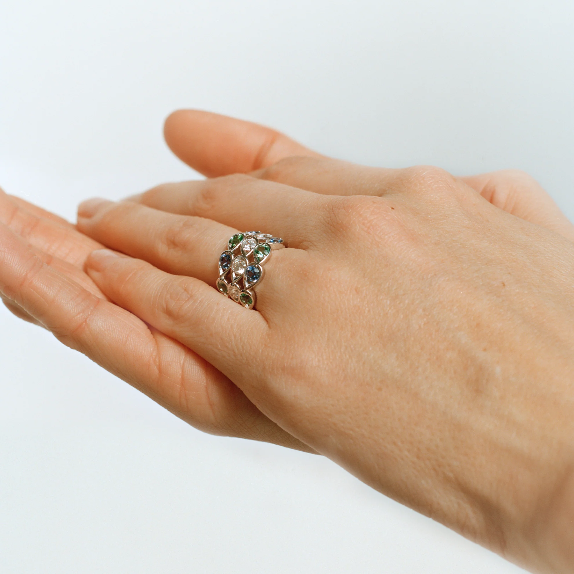 Indra Band Diamonds White gold - Image 4